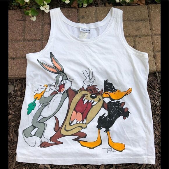 Jerry Leigh Vintage Looney Tunes tank Bugs & Daffy Tasmanian Devil - Picture 4 of 10